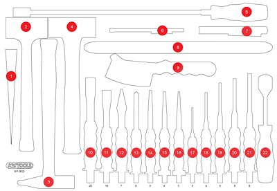 Ks Tools Leere Schaumstoffeinlage zu 811.0022 [Hersteller-Nr. 811.0022-97] von KS TOOLS