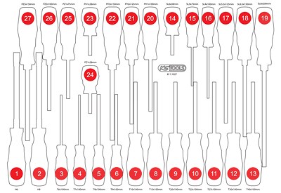 Ks Tools Leere Schaumstoffeinlage zu 811.1027 [Hersteller-Nr. 811.1027-97] von KS TOOLS