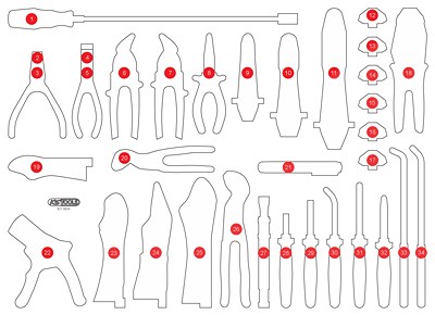 Ks Tools Leere Schaumstoffeinlage zu 821.0034 [Hersteller-Nr. 821.0034-97] von KS TOOLS