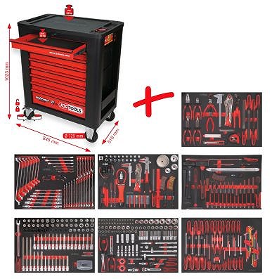 Ks Tools Performanceplus Werkzeugwagen-Satz P15 397Werkzeugen 7Schubladen [Hersteller-Nr. 815.7397] von KS TOOLS