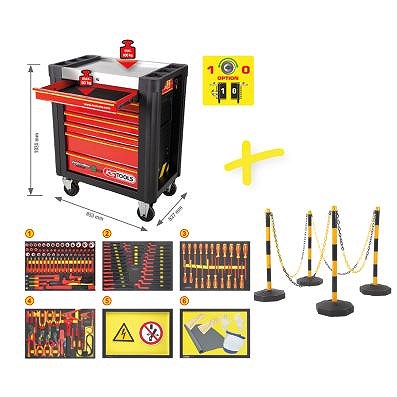 Ks Tools Werkzeugwagen+ 164 isolierten Werkzeug, Hybrid-,Elektrofahrzeuge [Hersteller-Nr. 117.6155] von KS TOOLS