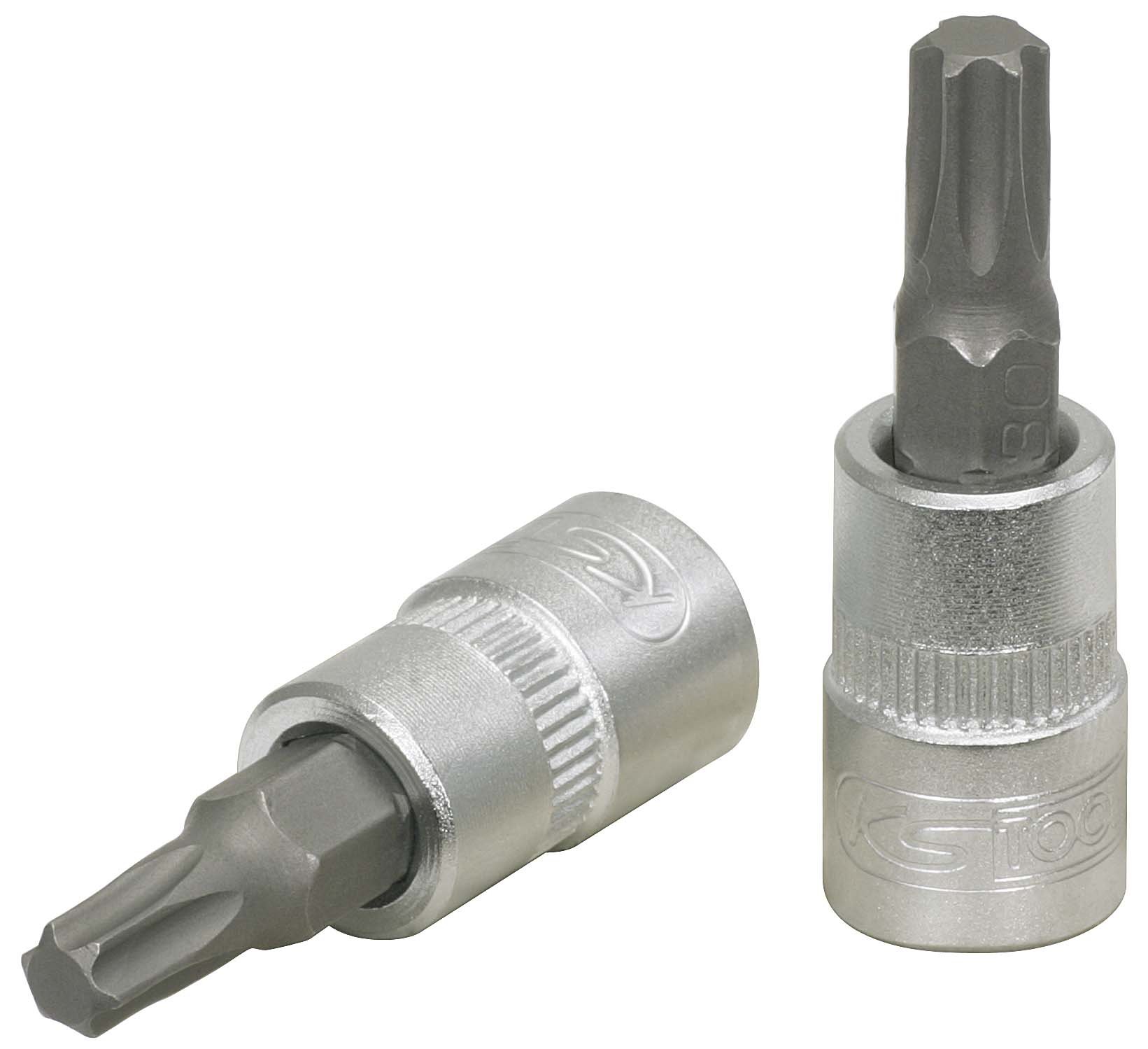 KS Tools 911.1449-E 1/4 Zoll Bit-Stecknuss TX, T27, auf Hängeschildchen, Edelstahl Kunststoff Metall Gummi Legierung und Kupfer, farblos, One Size von KS Tools