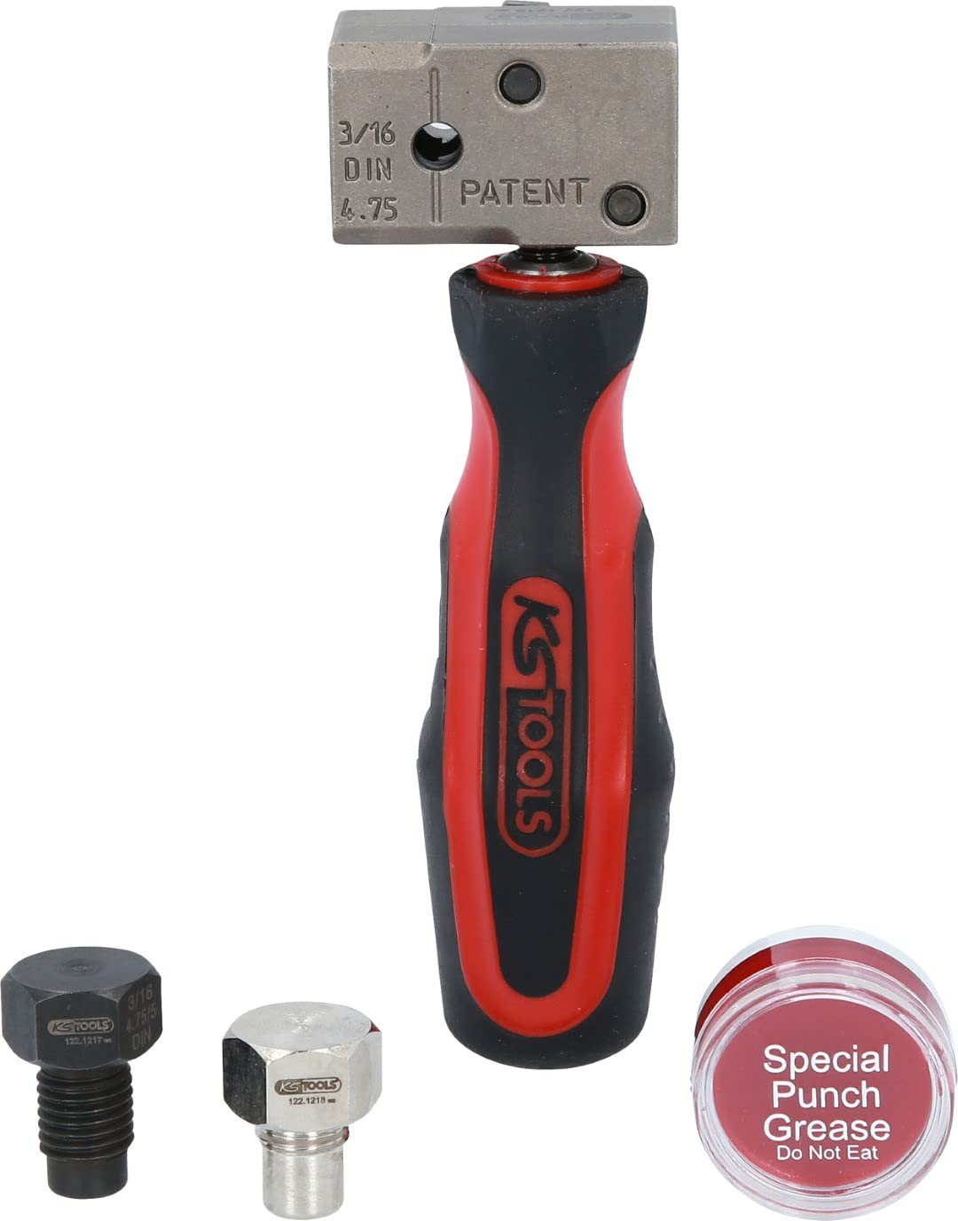 KS Tools 122.1215 FLAREFIXeco 4,75 mm Universal-Bremsleitungs-Bördelgerät-Satz, 4-tlg von KS Tools