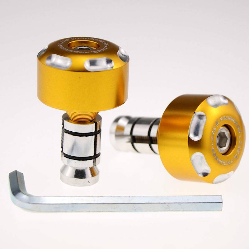 Lenkergewichte Vibrationsdämpfer Lenkerenden Motorrad Alu Paar 7/8"-1" Ø14-19 mm Gold von KSOH Products