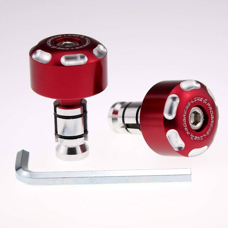 Lenkergewichte Vibrationsdämpfer Lenkerenden Motorrad Alu Paar 7/8"-1" Ø14-19 mm Rot von KSOH Products