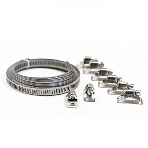 Schlauchschellen-Set 3m Endlosband rostfrei Bandbreite 8mm inkl. 8 Klemmverschlüsse von KSOH Products