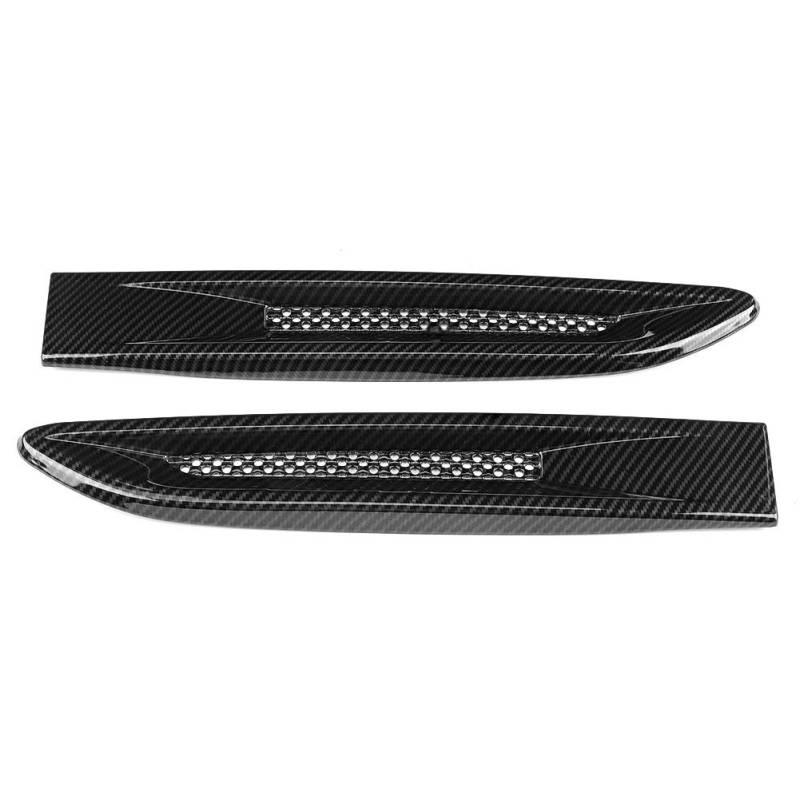 KSTE 2ST Carbon Fiber Texture Fender Side Air Vent Outlet Abdeckung Fit for Jaguar XF XFL XE von KSTE