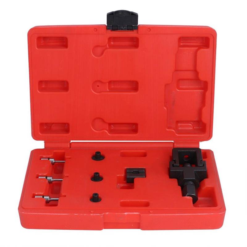 KSTE Ketten Nietwerkzeug Motorrad, 8Pcs Motorrad-Auto-Drive Cam-Ketten-Teiler Breaker mit Nietwerkzeug Set (Zufällige rote und Blaue Farben) von KSTE