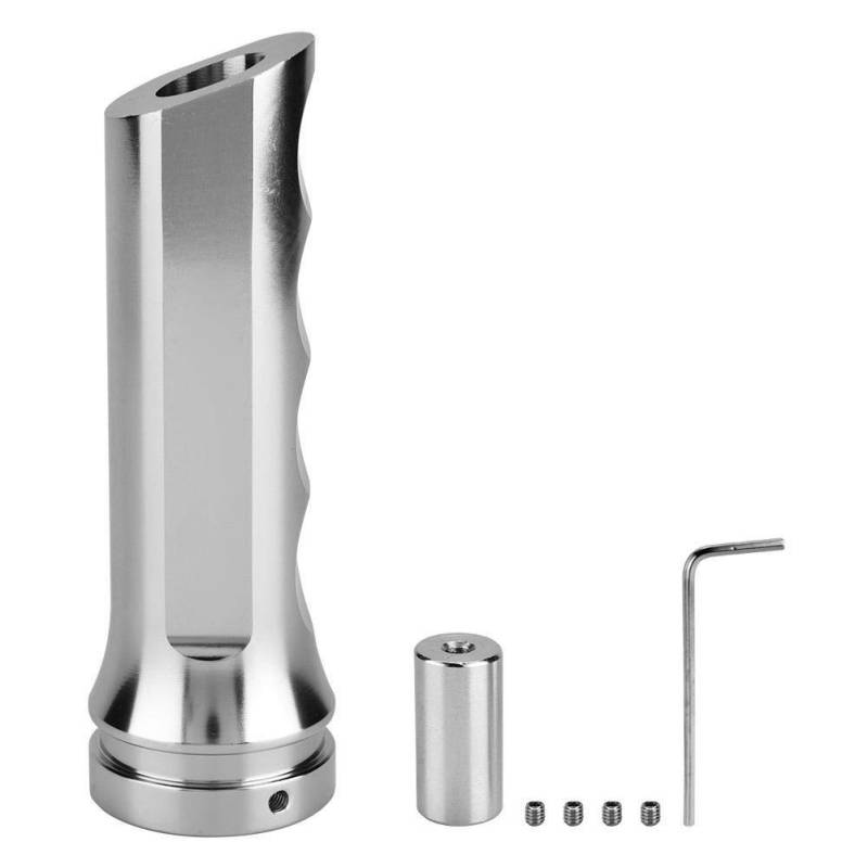 KSTE Universal Auto Alu Handbremsgriff Abdeckung Schutzhandbremse Sleeve Silber, Aluminium-Legierung, Klassisch, 4 cm Durchmesser, Handbremse Abdeckung, Auto-Accessoires von KSTE