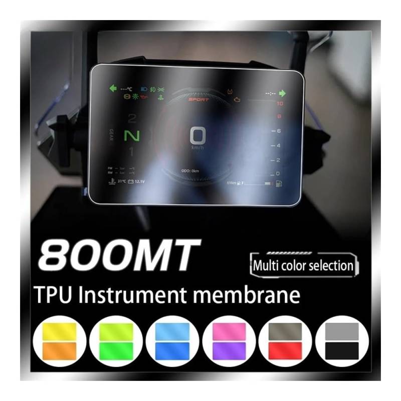 Displayschutzfolie tacho Für CFMOTO 800MT 800 MT 2021-2023 Motorrad Zubehör Dashboard Cluster Kratzschutz Film Screen Protector Instrument von KTEBNWOSD