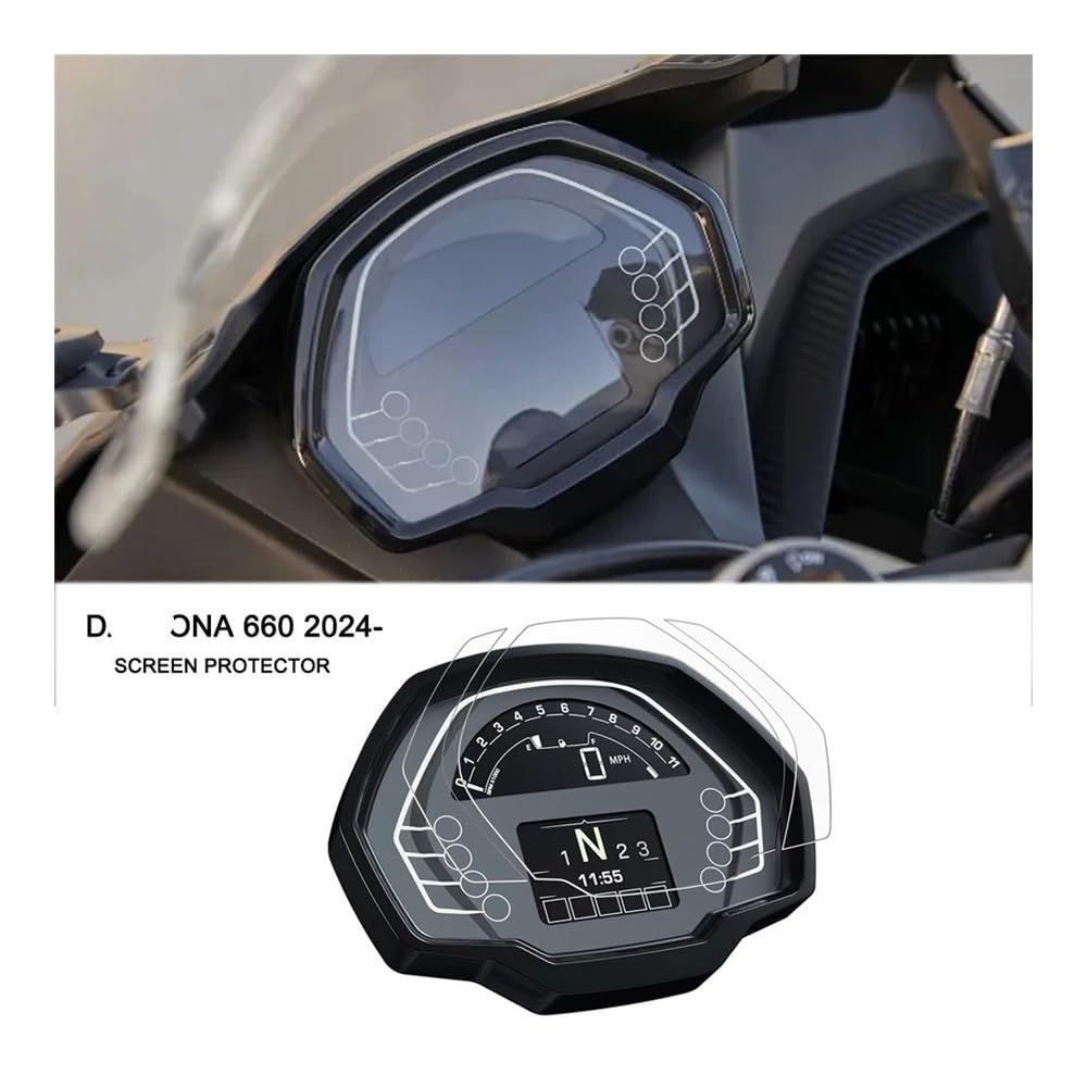 Displayschutzfolie tacho Zubehör Scratch Cluster Bildschirm Dashboard Für Triumph Daytona660 2024- Motorrad Schutz Instrument Film Dashboard von KTEBNWOSD