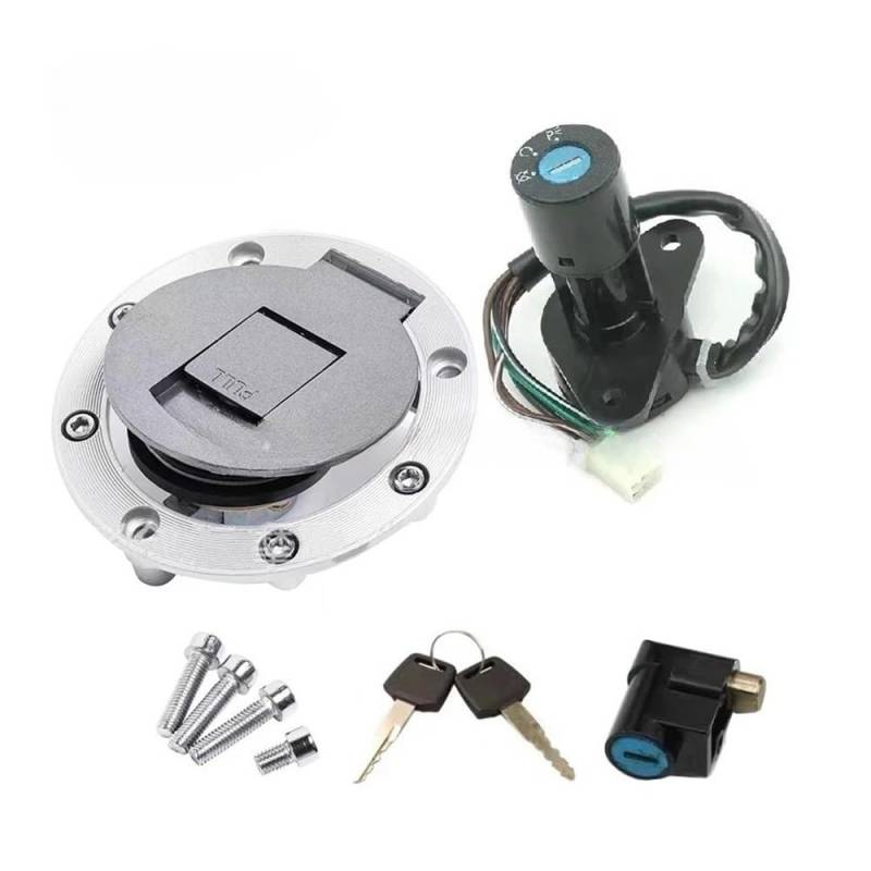 Motorrad Tankdeckel Motorrad GS125 GS150 Schlösser-Sets Total Lock Sets Zündschlüssel Schalter Sitzschloss Tankdeckel Abdeckung 6 Drähte Universal von KTEBNWOSD