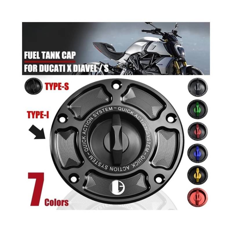 Motorrad Tankdeckel Motorrad Zubehör Tankdeckel Tankdeckel Für Du&Cati XDIAVEL/S Streetfighter 848 1098/S Scrambler 1100 DIAVEL 2011-2018 von KTEBNWOSD