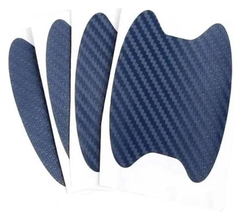 Auto Türaußengriff Auto Tür Aufkleber Griff Anti Kratzfeste Abdeckung Carbon Faser Schützen Autos Film Styling Außen(Blue-4pc) von KTGVTPBHBW