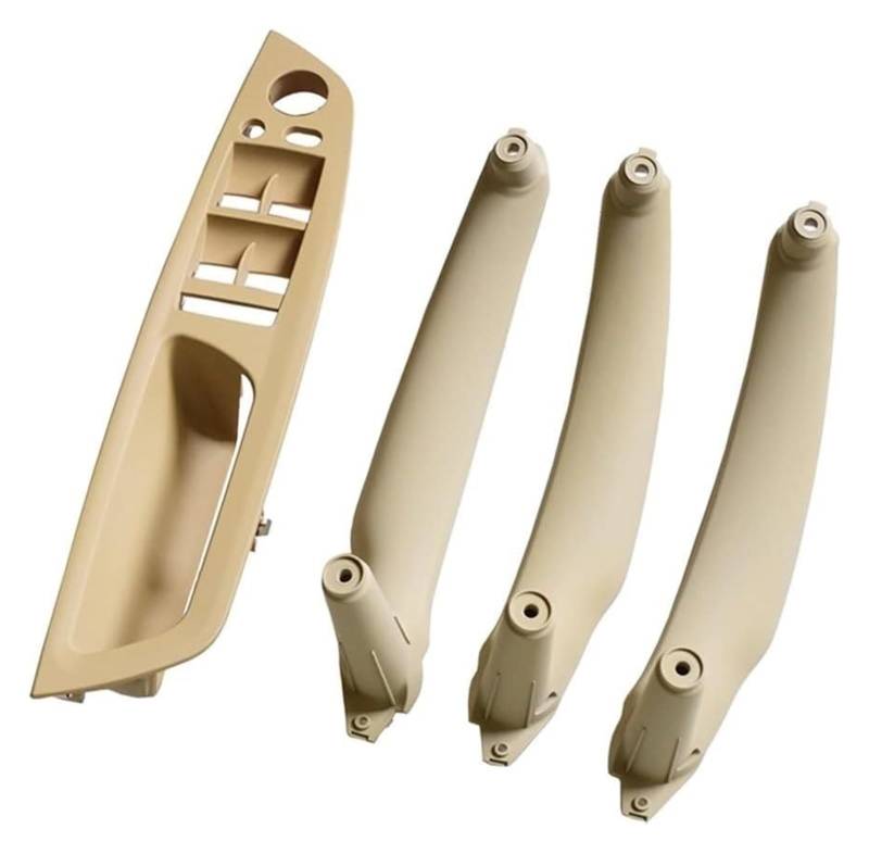 Auto Türaußengriff Für B&MW E70 E71 E72 X5 X6 2007-2014 Auto-Innentürgriff Innenverkleidung Pull Trim Cover Armlehne(Lhd Beige 4pcs) von KTGVTPBHBW