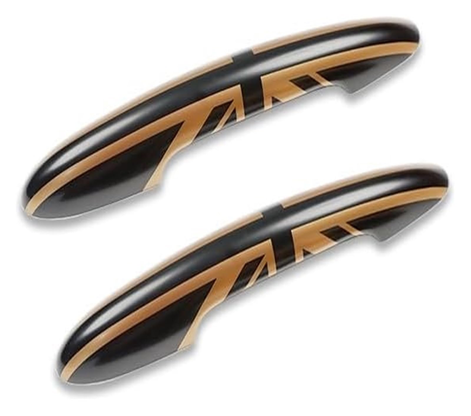 Auto Türaußengriff Für M&ini Für Cooper S Für JCW F56 F57 Auto-Styling Außenteile 2PCS Im Set Glanz Schwarz Türgriff Abdeckung Aufkleber Trim(Gold Jack) von KTGVTPBHBW