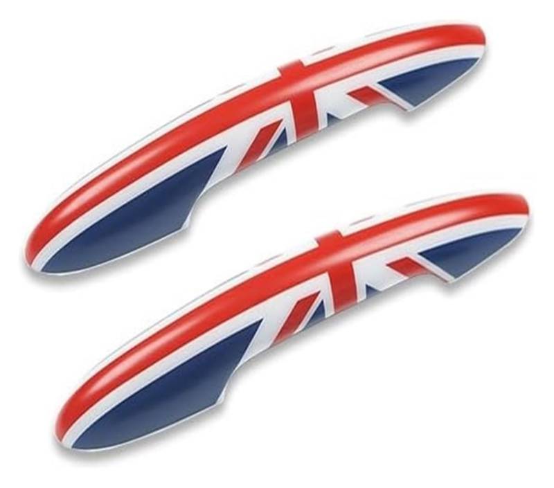 Auto Türaußengriff Für M&ini Für Cooper S Für JCW F56 F57 Auto-Styling Außenteile 2PCS Im Set Glanz Schwarz Türgriff Abdeckung Aufkleber Trim(Union Jack) von KTGVTPBHBW