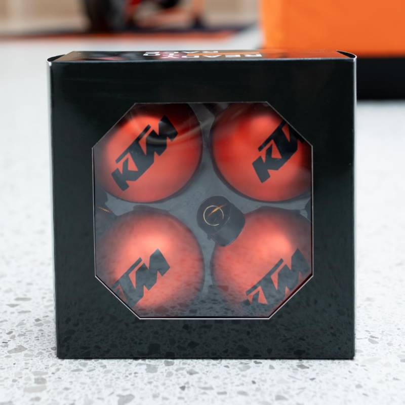 KTM Original Weihnachtskugeln Glas Geschenk Husqvarna GasGas Fan Weihnachten Kunst Schmuck Powerpart Powerwear von KTM