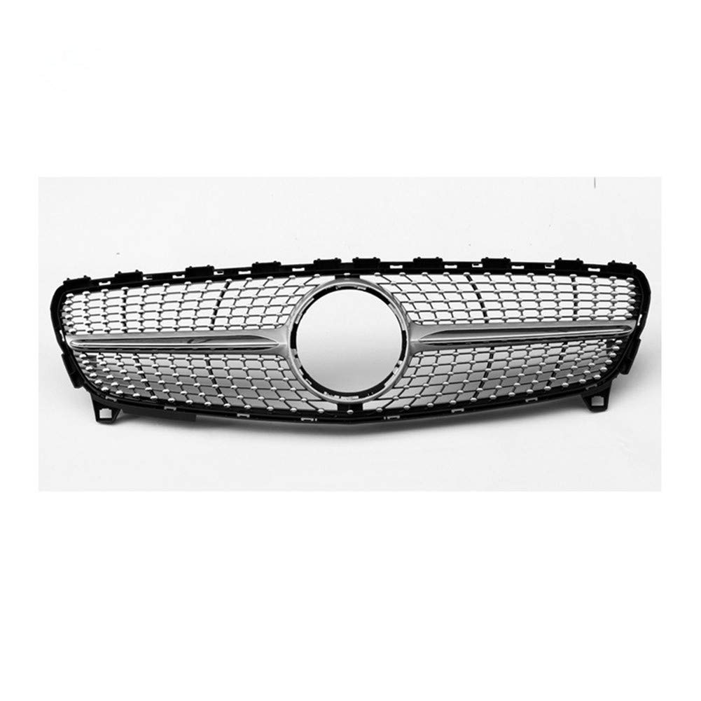 Auto Frontgrill Kit für Mercedes Benz A180 A200 A250 2016-2018 Silber von KUBYMOTO