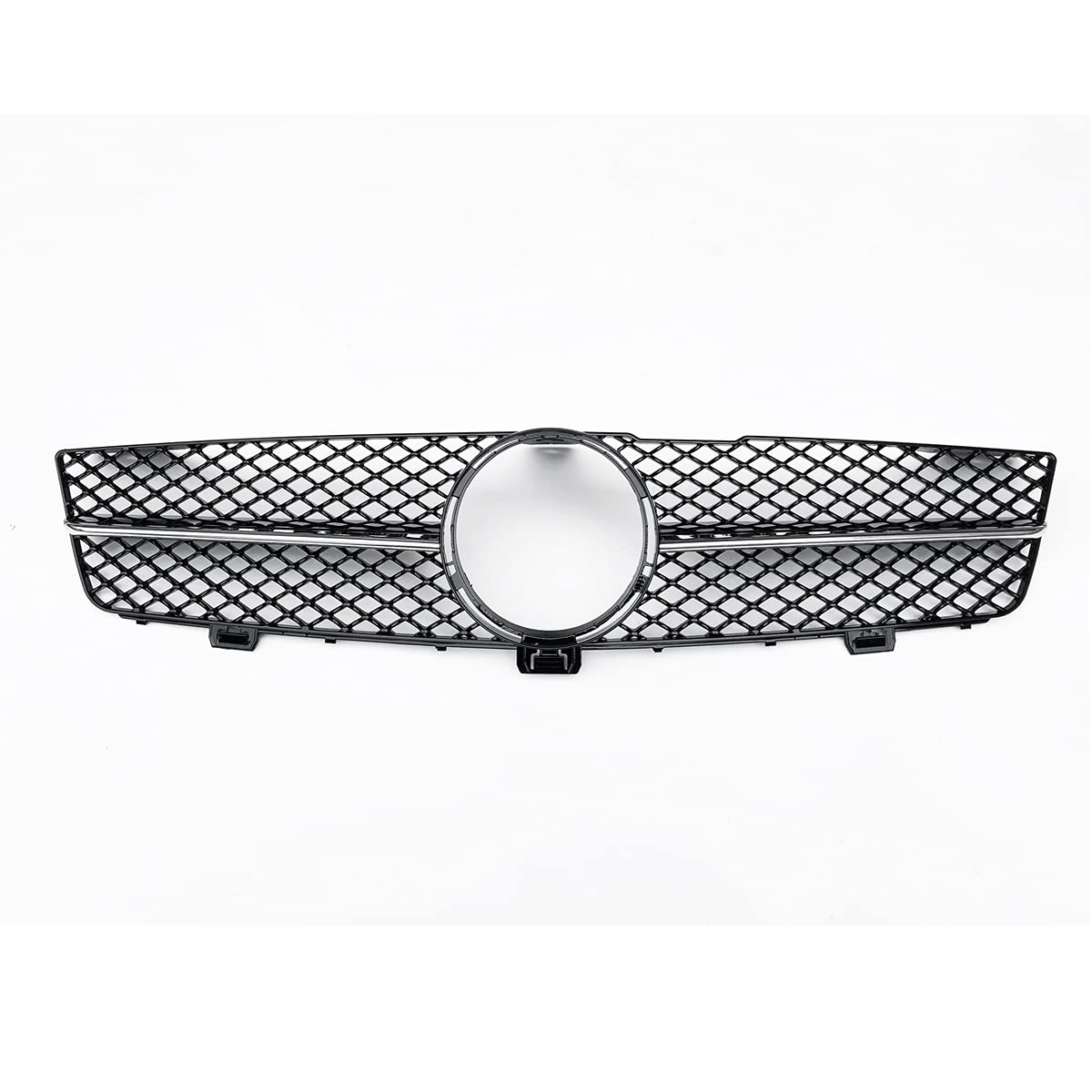 Auto Frontstoßstange Kühlergrill Abdeckung Zierleiste für Benz W219 CLS Klasse 2009-2011 Schwarz Silber von KUBYMOTO