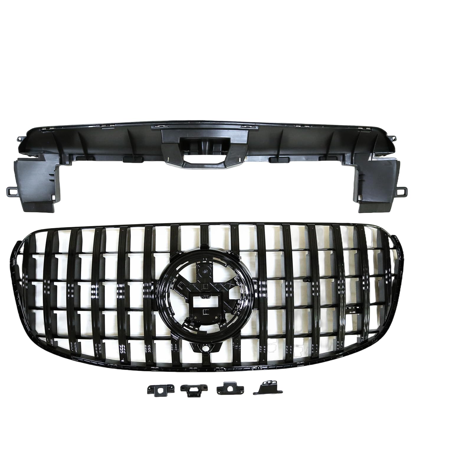 Auto Frontstoßstange Kühlergrill Kit für Benz X167 GLS450 GLS500 GLS580 2024 Schwarz Silber von KUBYMOTO