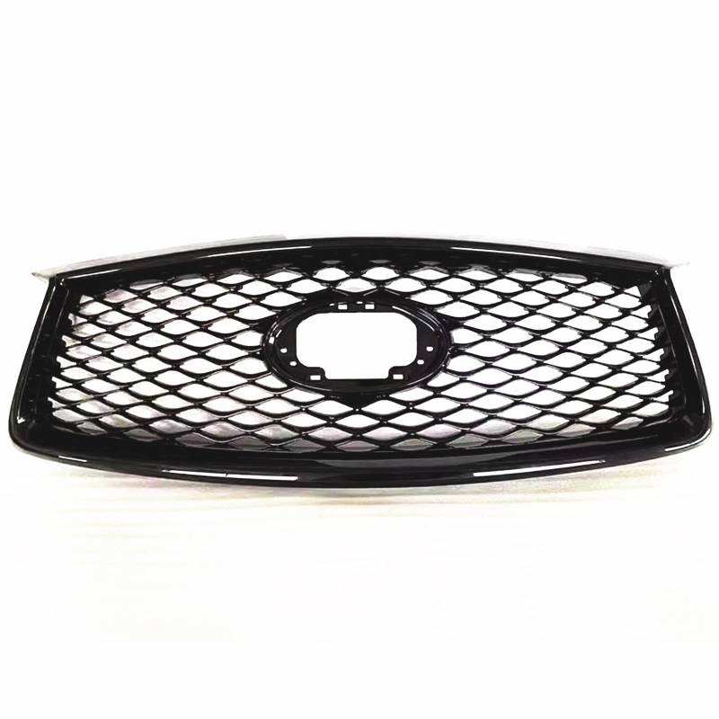 Auto Frontstoßstangengitter Mesh Obergrill für Infiniti QX50 2019-2023 Glanz Schwarz von KUBYMOTO