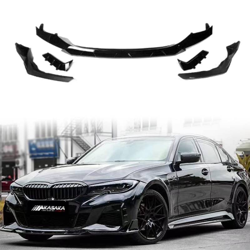 Frontlippen-Splitter für 2020 BMW G20 G28 330i M340i M Sport AKASAKA Schwarz von KUBYMOTO