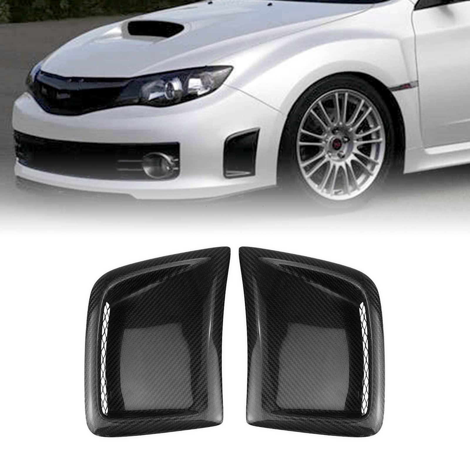 Frontstoßstange Seitenlüfter für Subaru STI WRX GRB Wagon 10. 2008–2014, echte Kohlefaser von KUBYMOTO