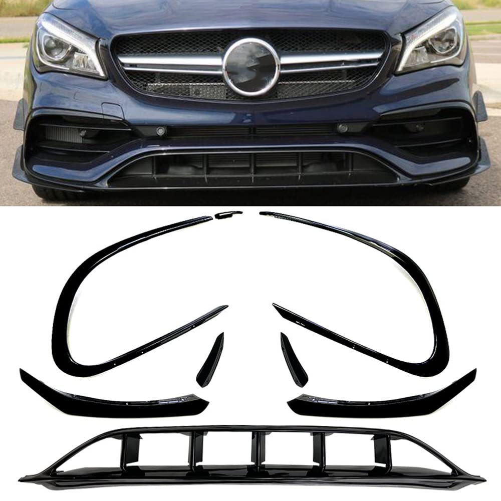 Frontstoßstangen-Splitter Vent Canard für Benz CLA200 W117 C117 2016-2019 Schwarz von KUBYMOTO