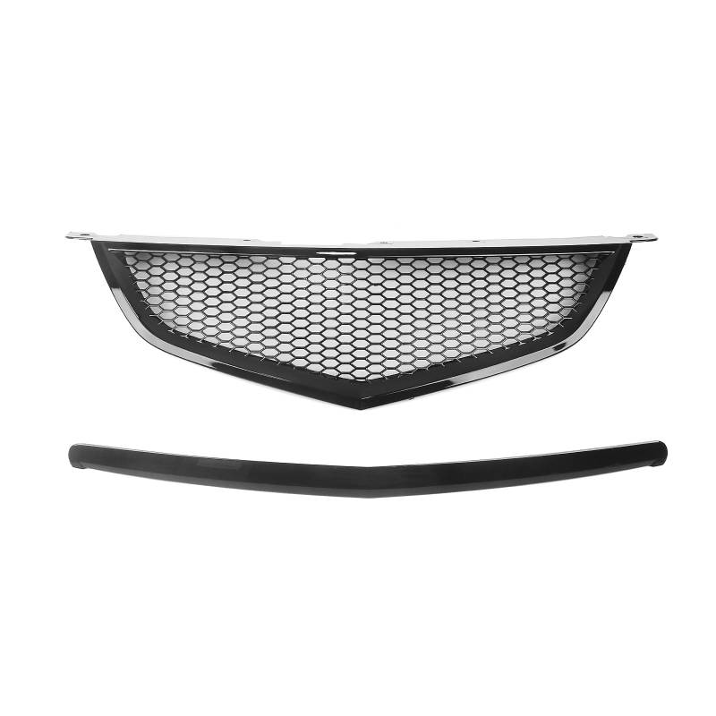 Frontstoßstangengitter für Acura TL 2004–2006, Wabenstruktur, Carbon-Optik, matt/glänzend schwarz von KUBYMOTO