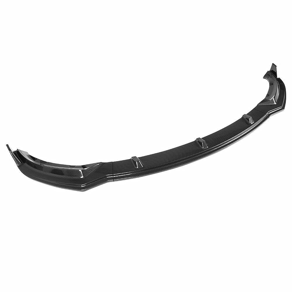 Frontstoßstangenlippe Spoiler Splitter für Tesla Modell 3 2017-2023 Glanz Schwarz Carbon Look von KUBYMOTO