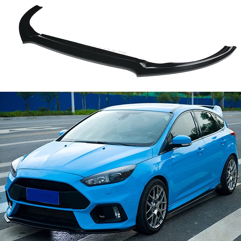 Frontstoßstangenlippe Spoiler für Ford Focus RS ST 2015-2018 schwarz glänzend von KUBYMOTO