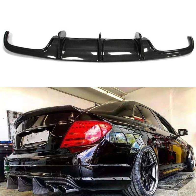 Heckstoßstangen-Diffusor für Mercedes Benz W204 C63 AMG 2008–2011, Kohlefaser von KUBYMOTO