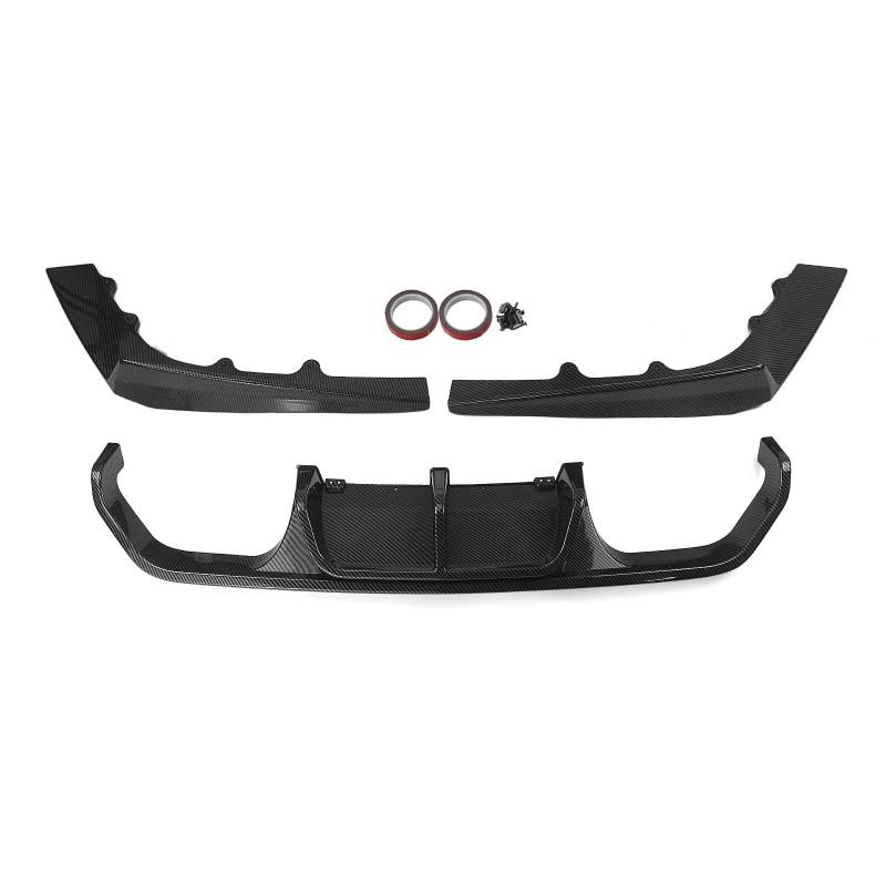 Heckstoßstangendiffusorlippe für BMW M3 M4 F80 F82 2015–2020 Kohlefaser-Optik von KUBYMOTO