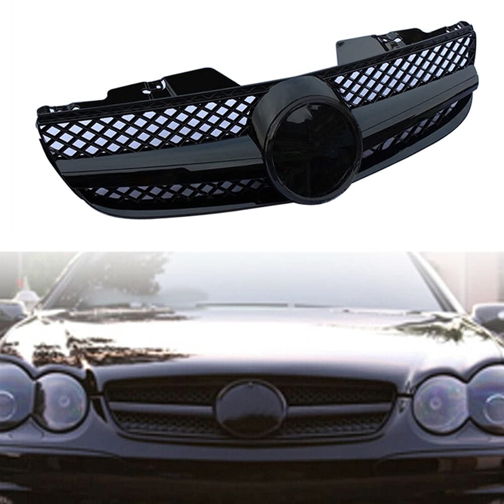 Kühlergrill-Abdeckung für Mercedes Benz R230 SL550 SL500 2007-2009, Schwarz von KUBYMOTO