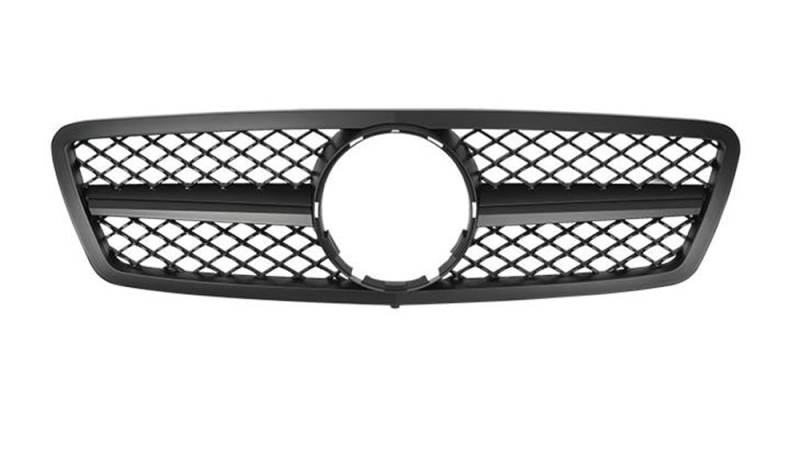 Kühlergrill vorne für Mercedes Benz C-Klasse C63 C230 C240 W203 2000-2006 Silber Schwarz von KUBYMOTO