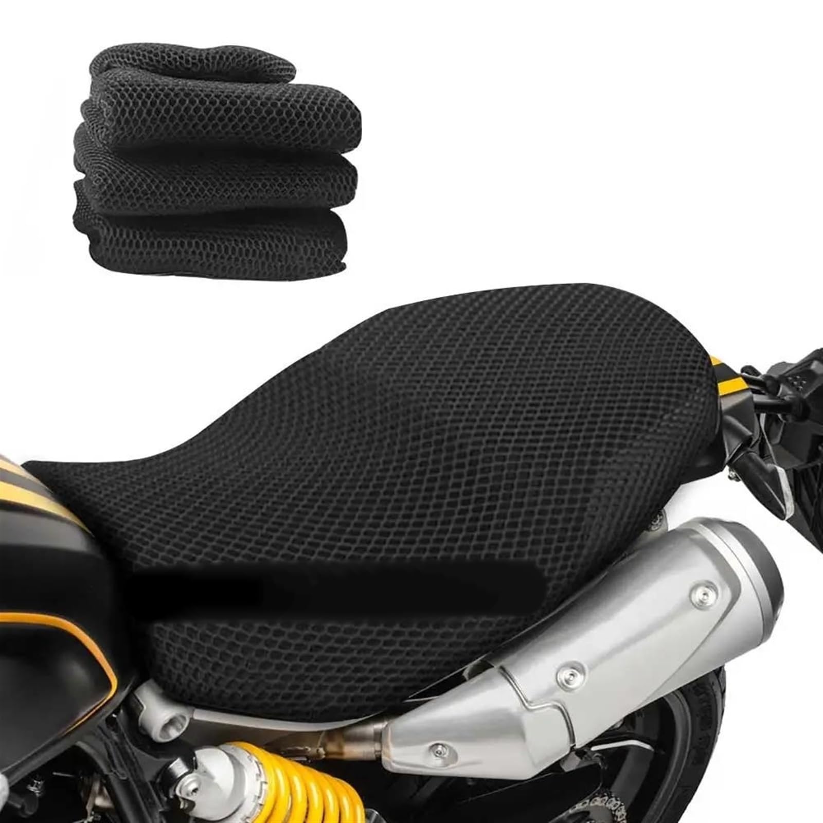 KUGVTER Sitzkissen Für Ducati Scrambler 1100 SCRAMBLER1100 1100 Motorrad Wasserdichter, Rutschfester SITZBEZUG 3D Atmungsaktiver Sitzbezug Nylon-Sitzbezug von KUGVTER