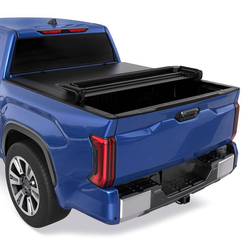 KUIPERAUTO Soft Tri Truck Bed Tonneau Cover Compatible for 2024 Toyota Tacoma 1.5 m von KUIPERAUTO