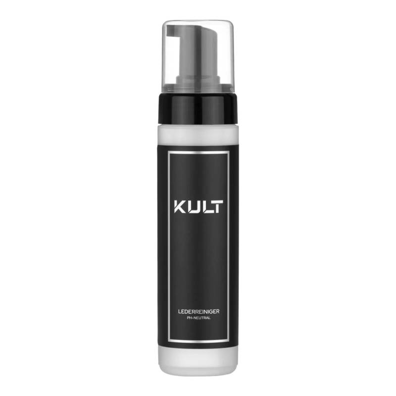 KULT Premium Lederreiniger Schaum 200ml - optimal zur Reinigung von Leder - mit hochwertigem Duft & pflegenden Eigenschaften für alle Lederarten, Alcantara, Autositze, Lenkrad, Möbel, Sofa & mehr von KULT