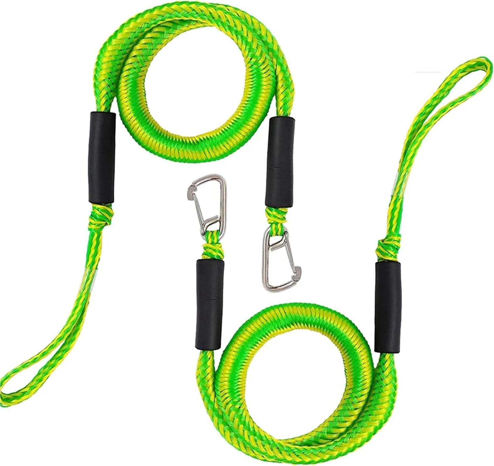 1/2PCS Dock Linien Elastische Marine Seil Bungee Cords Schock Krawatten for Wasserfahrzeuge Jet Ski Ponton Kanu Power Boot Zubehör(2pcs Green) von KUMIAN