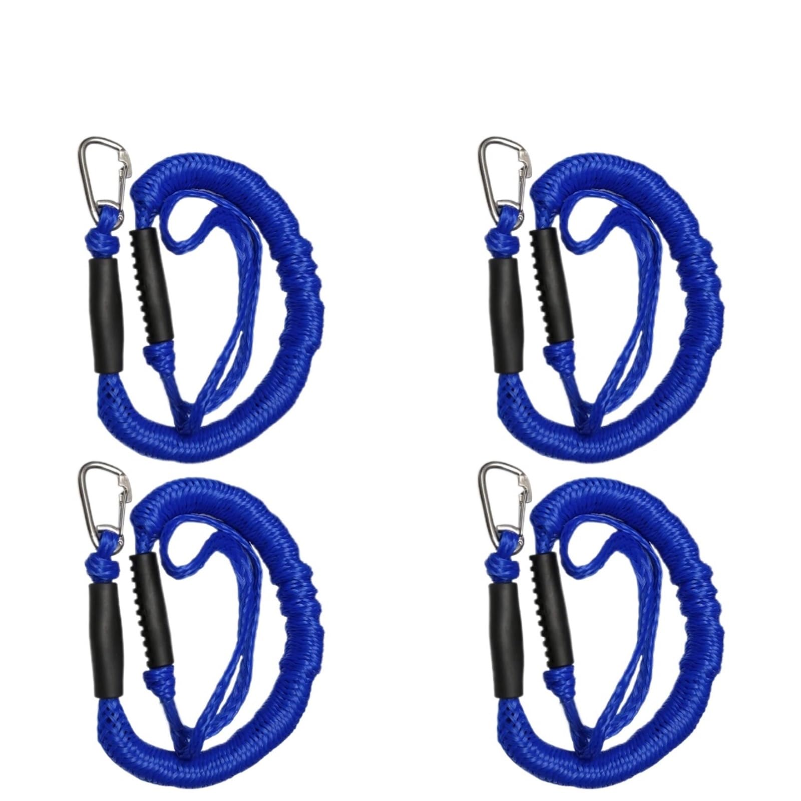 4PCS Dock Linien Elastische Marine Seil Bungee Cords Schock Krawatten for Wasserfahrzeuge Jet Ski Ponton Kanu Power Boot Zubehör(Blue-4PCS) von KUMIAN