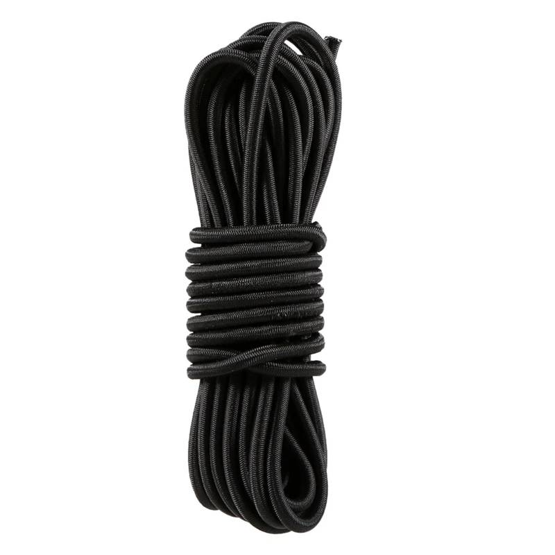 5 Meter 4 mm/5 mm elastisches Bungee-Seil for Boote. Erstellen Sie Paddelhalter, fügen Sie Deck-Takelage hinzu und sichern Sie die Rückseite(Black 5mm) von KUMIAN