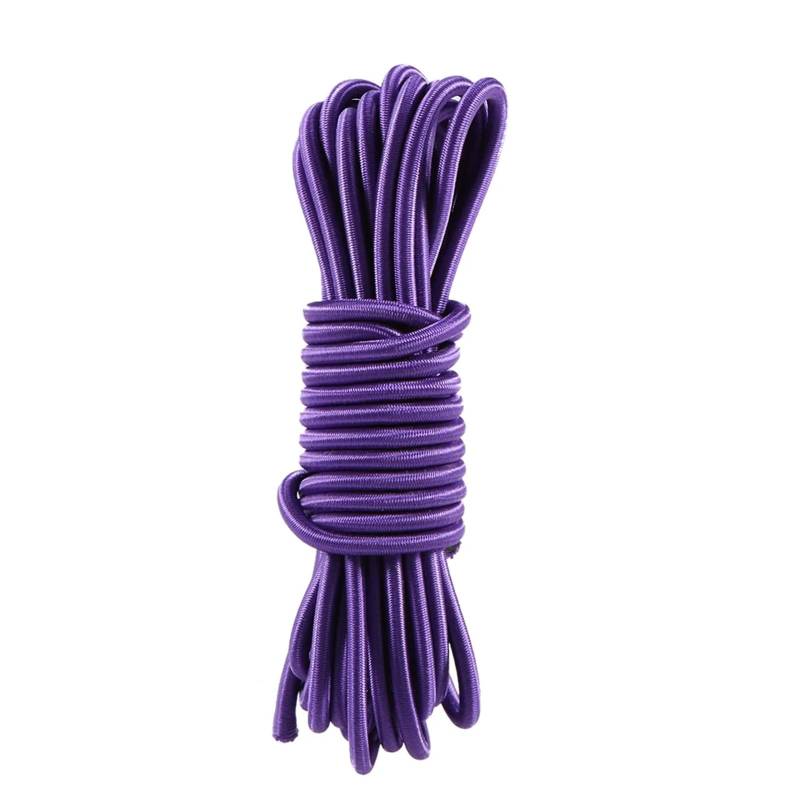 5 Meter 4 mm/5 mm elastisches Bungee-Seil for Boote. Erstellen Sie Paddelhalter, fügen Sie Deck-Takelage hinzu und sichern Sie die Rückseite(Purple 4mm) von KUMIAN