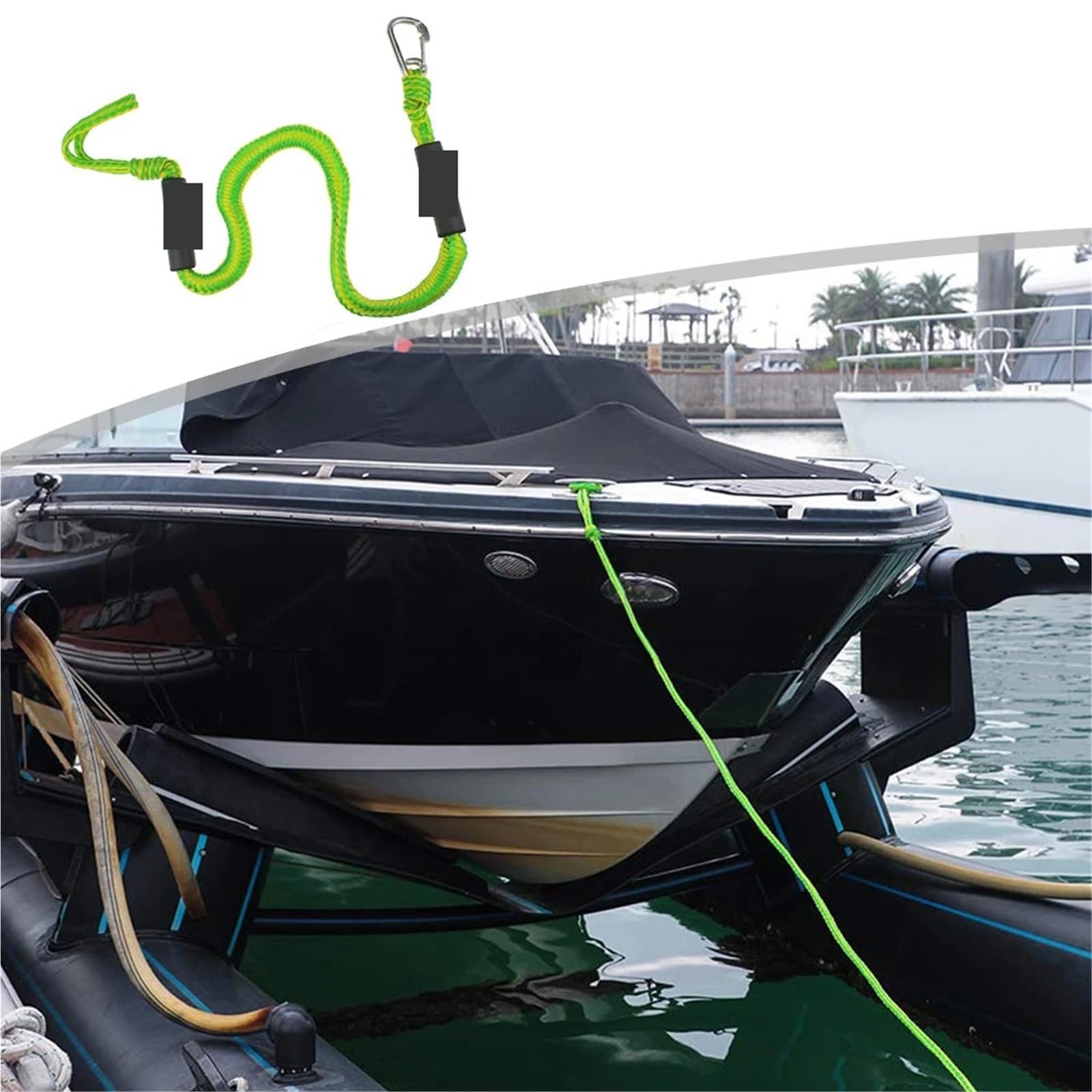 Bootsliegeplatz Seil Stretch Bungee Dock Linie Seil Dockline for Boote Float Angeln Marine Zubehör von KUMIAN