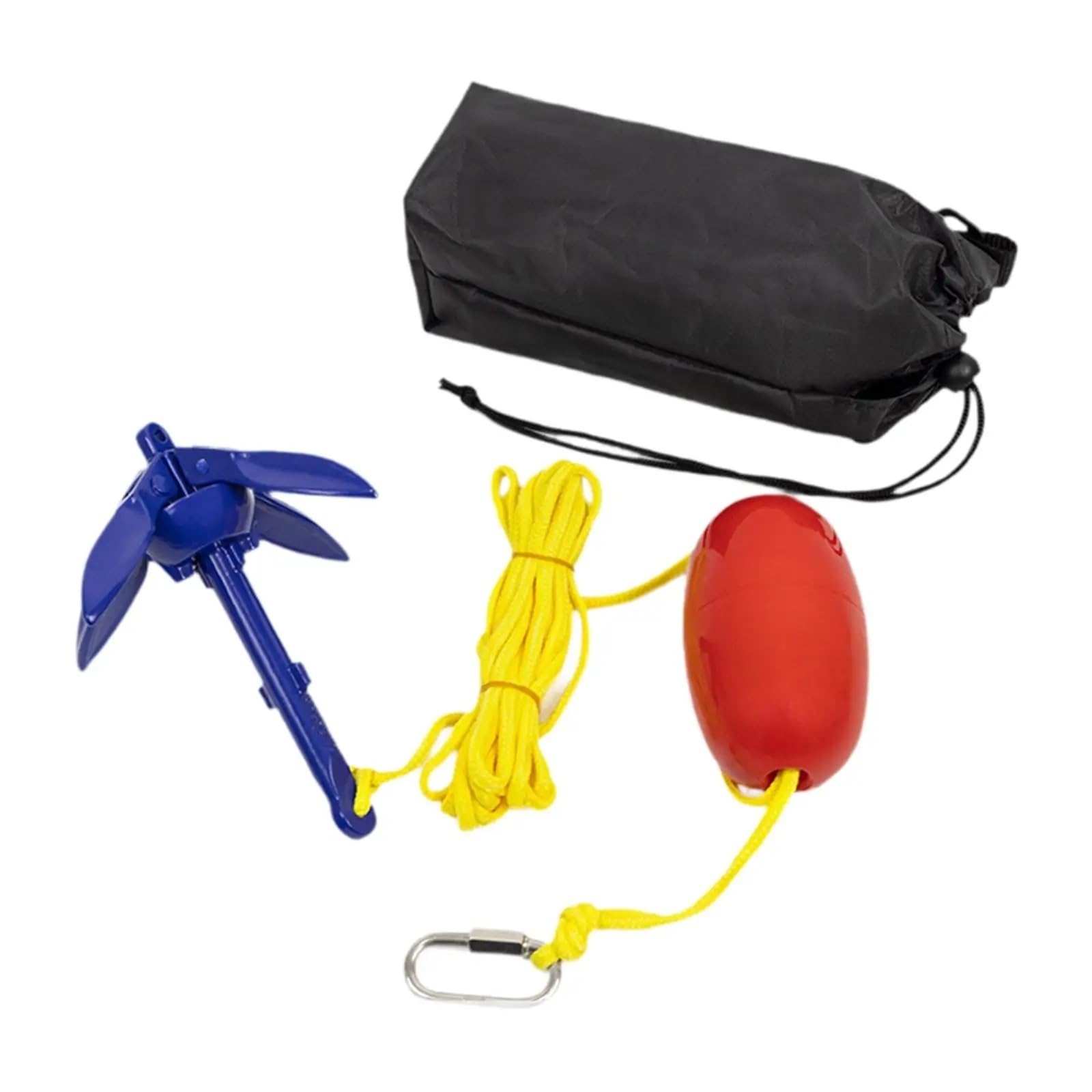 Zusammenklappbarer Enterhaken-Boots, 0,5 kg, mit Seil und Aufbewahrungstasche, tragbarer Kleiner Boots for Angelinsel, Paddelbrett, Ski, Schnellboot von KUMIAN