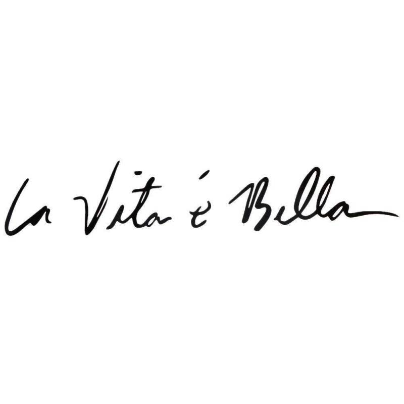 KUNFINE Auto Sticker 'La Vita E BELLA' - Schwarz, PVC, Retro, Vinylsticker, Autosticker, Dekoration, Metall, Kunststoff, Holz von KUNFINE