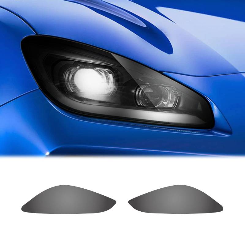 KUNGKIC 2PCS Breite Scheinwerferschutzfolie TPU Kratzschutz Nicht vergilbend Selbstheilendes Äußeres Zubehör Compatible with Subaru BRZ Toyota GR86 2021 2022 Hellschwarze Farbe von KUNGKIC