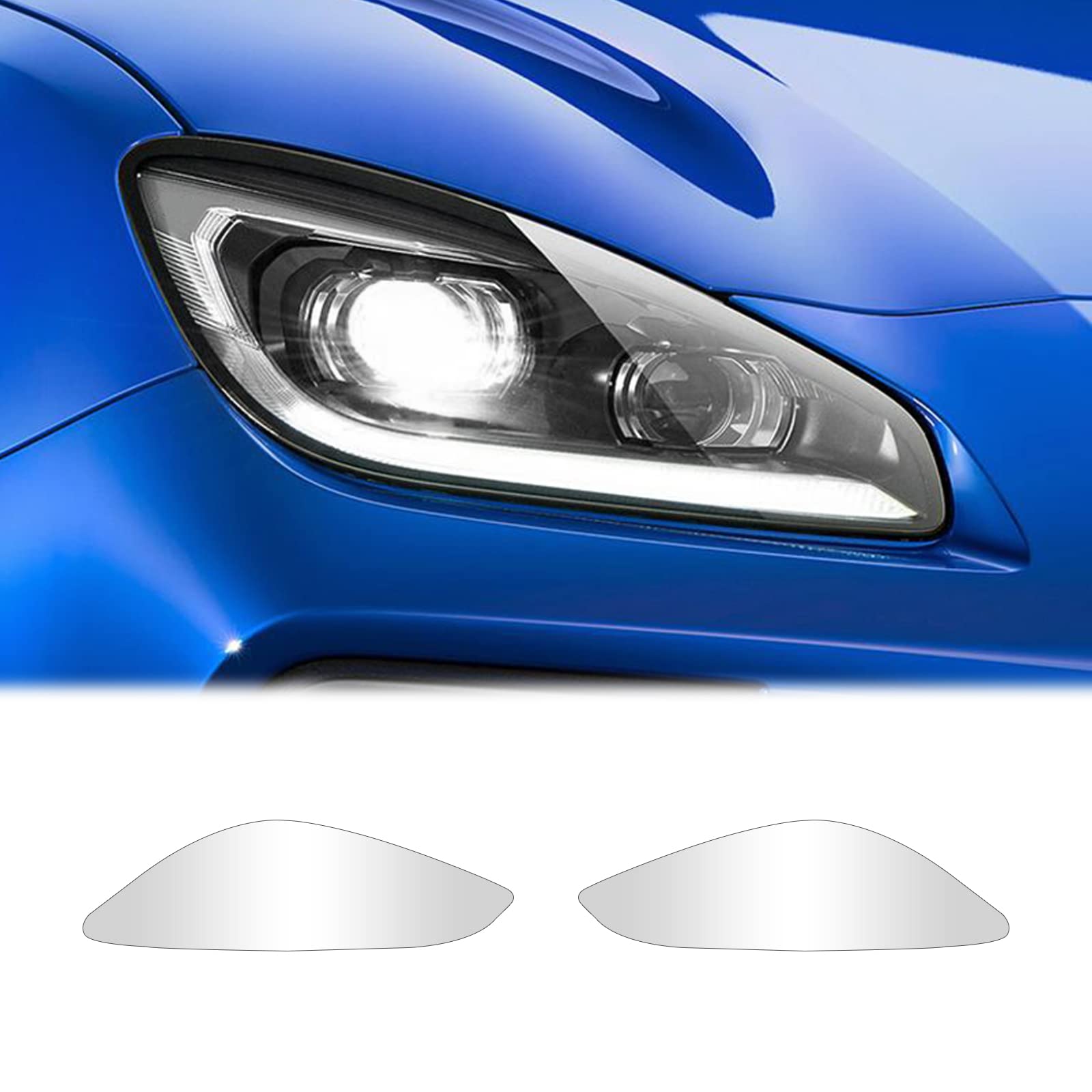 KUNGKIC 2PCS Breite Scheinwerferschutzfolie TPU Kratzschutz Nicht vergilbend Selbstheilendes Äußeres Zubehör Compatible with Subaru BRZ Toyota GR86 2021 2022 Klare Farbe von KUNGKIC