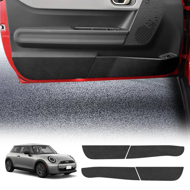 KUNGKIC Auto Tür Anti Kick Pad Für Mini Cooper S F66 F67 2024 2025 Anti Tritt Polster Schützende Aufkleber Innenraumaufkleber Zubehör Selbstklebende Seitenkante (Flanell) von KUNGKIC