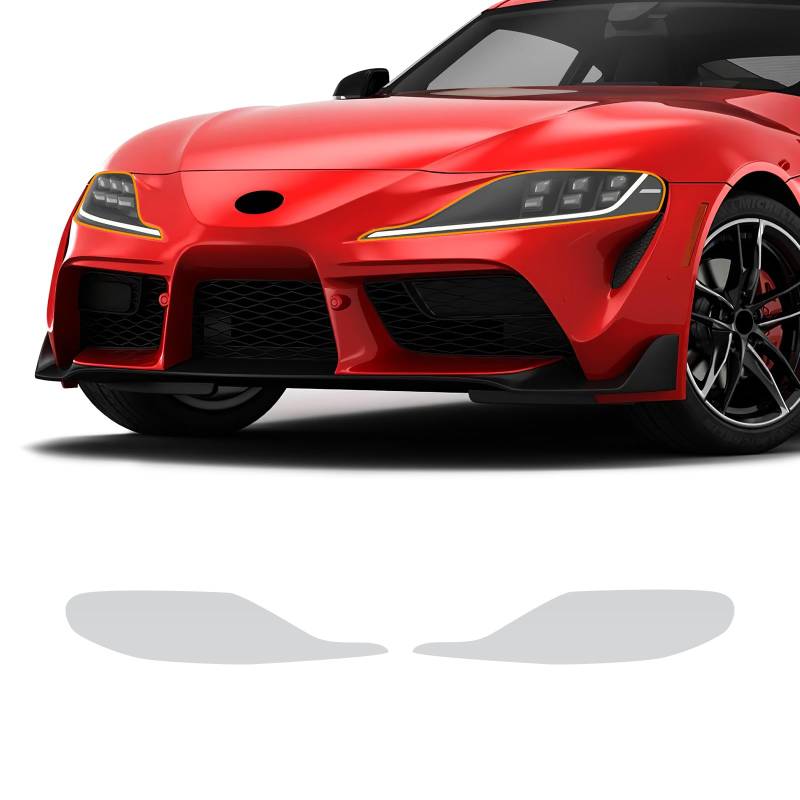 KUNGKIC Für 2019 2020 2021 2022 2023 Toyota GR Supra TPU breite Scheinwerfer Schutz klar Film Kratzer Guard Nicht vergilben selbstheilende Außen Zubehör 2 Stück von KUNGKIC